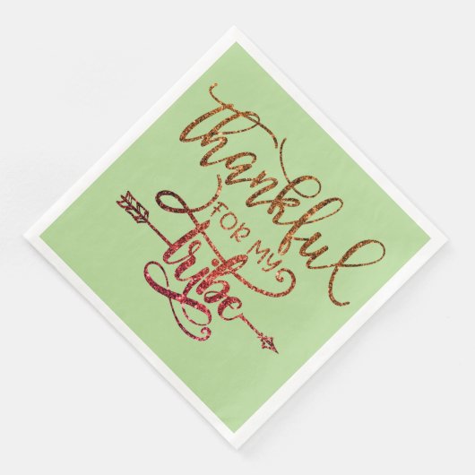 Dankbaar voor mijn stam servet (Hoek)