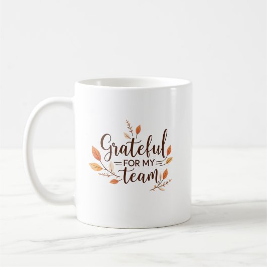 Dankbaar voor mijn team Thanksgiving Koffiemok (Links)