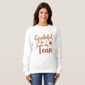 Dankbaar voor mijn team Thanksgiving Trui (Voorkant volledig)