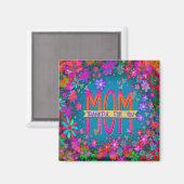 Dankbaar voor Moeder Floral Inspirivity  Roze Magneet (Voorkant / Achterkant)