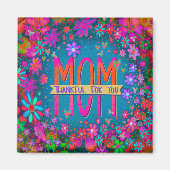 Dankbaar voor Moeder Floral Inspirivity  Roze Magneet (Voorkant)