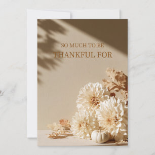 Dankbaar Voor Neutrale Dahlia Thanksgiving Kaart