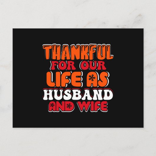 Dankbaar Voor Ons Leven Als Man En Vrouw Briefkaart (Voorkant)