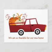 Dankbaar voor Ons Nieuwe Adres Thanksgiving Briefkaart (Voorkant)