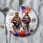 Dankbaar voor onze veteranen ronde button 6,0 cm (In situ)