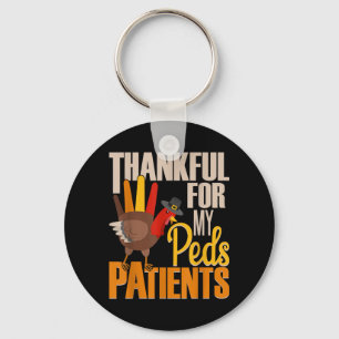 Dankbaar Voor Peds-Patiënten Thanksgiving Verpleeg Sleutelhanger