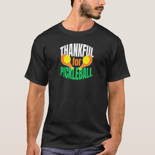 Dankbaar voor Pickleball T-shirt (Voorkant)