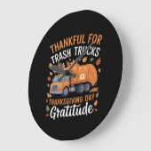 Dankbaar voor Recyclen Truck Thanksgiving Day Garb Grote Klok (Hoek)