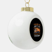 Dankbaar voor Recyclen Truck Thanksgiving Day Garb Keramische Bal Ornament (Links)