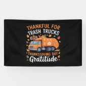 Dankbaar voor Recyclen Truck Thanksgiving Day Garb Spandoek (Horizontaal)
