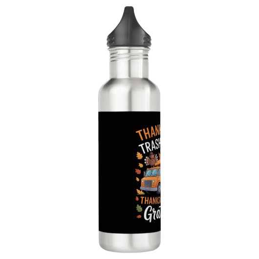 Dankbaar voor Recyclen Truck Thanksgiving Day Garb Waterfles (Links)