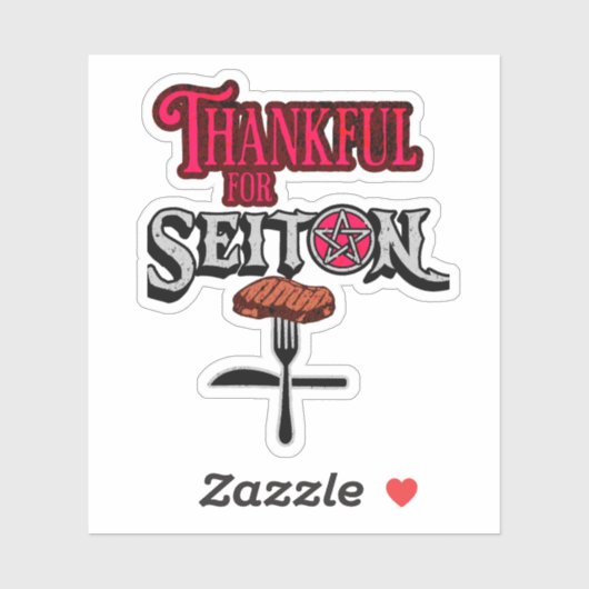 Dankbaar voor Seitan Sticker (Vel)