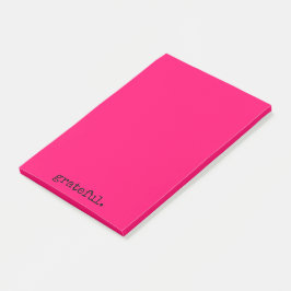 dankbaar voor typografie warm roze post-it® notes