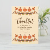 Dankbaar voor u Happy Thanksgiving vakantie Kaart (Staand voorkant)