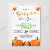 Dankbaar voor u Herfst appreciatie Thanksgiving Kaart (Voorkant)