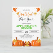 Dankbaar voor u Herfst appreciatie Thanksgiving Kaart (Staand voorkant)