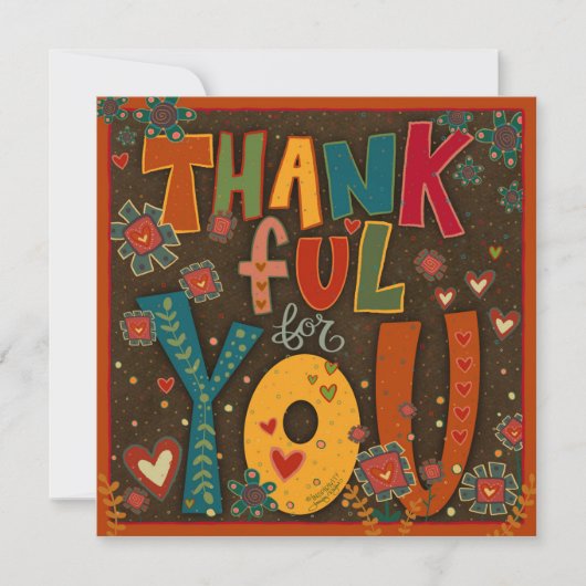 Dankbaar voor u Leuke Folk Kleurrijke Inspirativit (Voorkant)