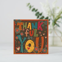 Dankbaar voor u Leuke Folk Kleurrijke Inspirativit