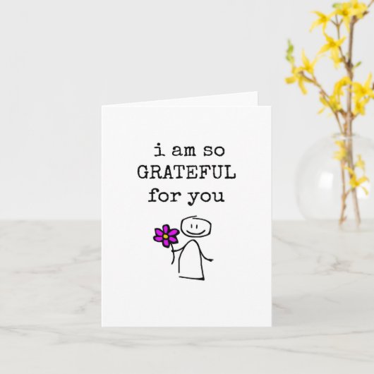 Dankbaar voor u, Medewerker Waardering Kaart (Gele Bloem)