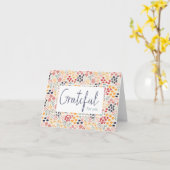Dankbaar voor u Thanksgiving Cadeau Groet Kaart (Gele Bloem)