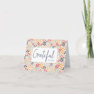 Dankbaar voor u Thanksgiving Cadeau Groet Kaart