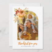 Dankbaar voor u, Thanksgiving foto wenskaart Bedankkaart (Voorkant)