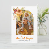 Dankbaar voor u, Thanksgiving foto wenskaart Bedankkaart (Staand voorkant)