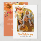 Dankbaar voor u, Thanksgiving foto wenskaart Bedankkaart (Voorkant / Achterkant)