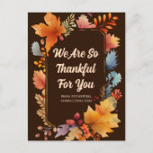Dankbaar voor Uw Bedankje voor Thanksgiving Briefkaart (Voorkant)