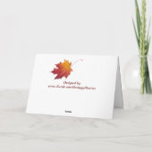 Dankbaar voor Uw Bladeren Notecard Bedrijfs van de Feestdagen Kaart (Achterkant)