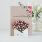 "Dankbaar voor uw inspiratie" Bedankkaart (Staand voorkant)