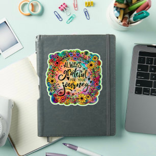 Dankbaar voor uw reis Floral Fun-inspiratie Sticker