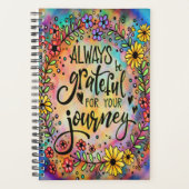 Dankbaar voor uw reis Inspirerend Bloemen Planner (Voorkant)