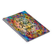 Dankbaar voor uw reis Inspirerend bloemplezier Notitieboek (Rechterzijde)