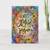 Dankbaar voor uw reis Inspirivity Floral Fun Kaart (Voorkant)