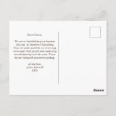 Dankbaar voor uw zaken Thanksgiving-bladeren Briefkaart (Achterkant)