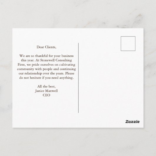 Dankbaar voor uw zaken Thanksgiving-bladeren Briefkaart (Achterkant)