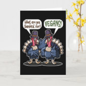 Dankbaar Voor Veganisten Grappige Kalkoen Kerstges Kaart (Gele Bloem)