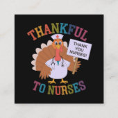 Dankbaar voor verpleegkundigen die onze helden vie vierkante visitekaartje (Voorkant)