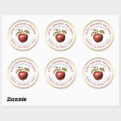 Dankbaar voor Vrienden & Familie Zelfgemaakte Appe Ronde Sticker (Vel)