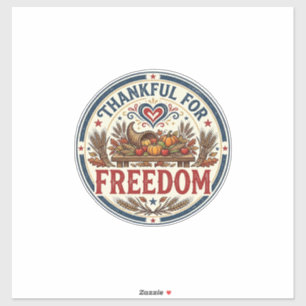 Dankbaar Voor Vrijheid Patriottisch Patriottisch T Sticker
