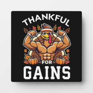 Dankbaar voor winst - Funny Thanksgiving Gym Fotoplaat
