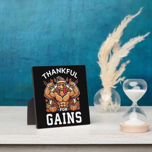 Dankbaar voor winst - Funny Thanksgiving Gym Fotoplaat (Insitu)