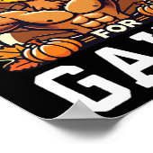 Dankbaar voor winsten - Thanksgiving Funny Gym Wor Poster (Hoek)