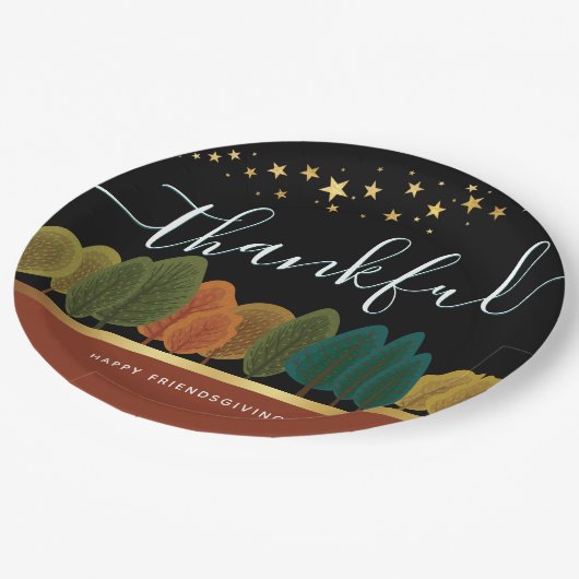 Dankbaar Vriendschap met Goud Papieren Bordje (Gekanteld)