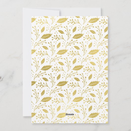 Dankbaar Witte Script Calligrafie Volledige Foto Feestdagenkaart (Achterkant)