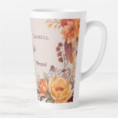 Dankbaar zalig gezegend Bloemen Thanksgiving Latte Mok (Rechts)