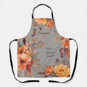 Dankbaar zalig gezegend Bloemen Thanksgiving Schort (Voorkant)