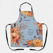 Dankbaar zalig gezegend Bloemen Thanksgiving Schort (Voorkant)