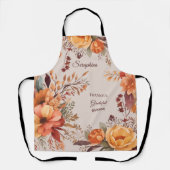 Dankbaar zalig gezegend Bloemen Thanksgiving Schort (Voorkant)